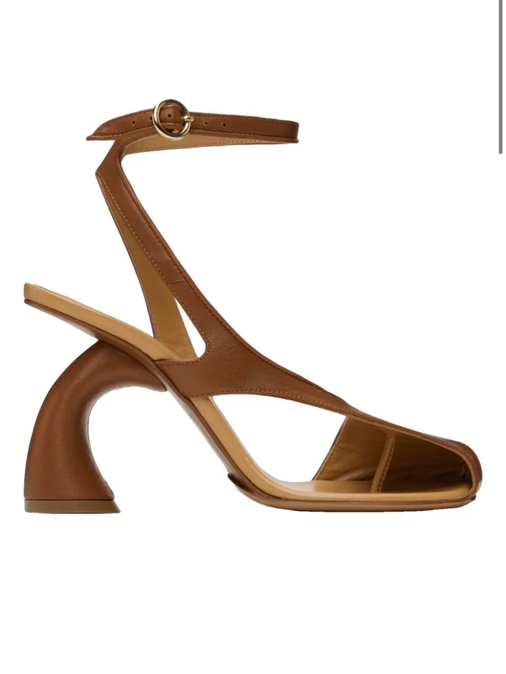 Dries Van Noten Brown Cutout Heeled Sandals